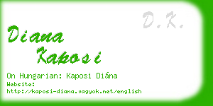 diana kaposi business card